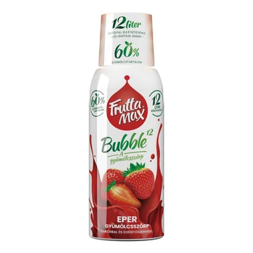 FruttaMax eper ízű gyümölcsszörp 0,5 literes palackban