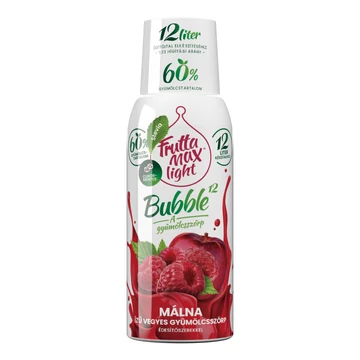 FruttaMax Bubble12 light málna ízű gyümölcsszörp 0,5 literes palack