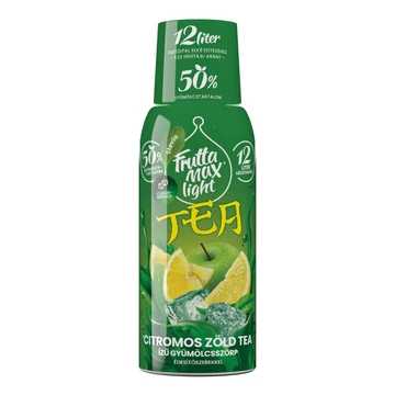 FruttaMax Bubble12 light citromos zöld tea ízű gyümölcsszörp 0,5 literes palack