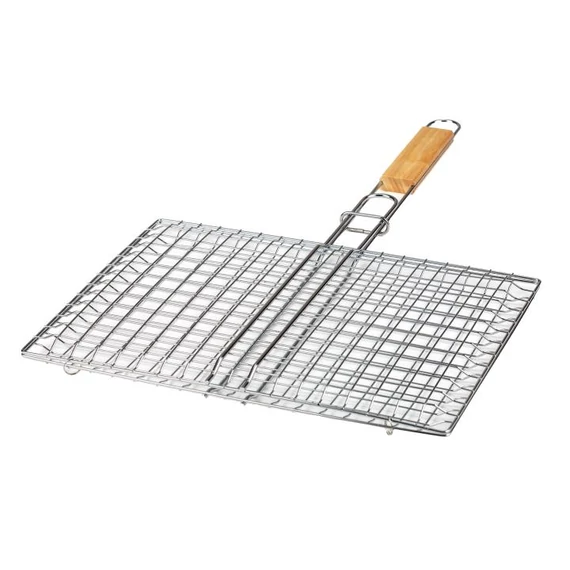 fém dróthálós grillkosár 