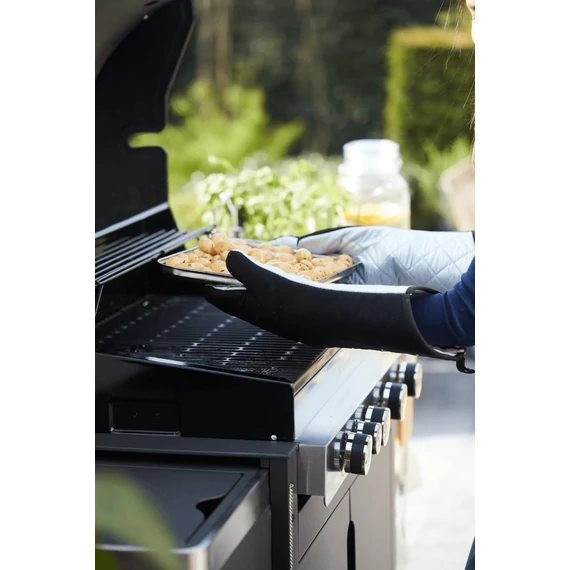 Barbecook BC-ACC-7099 hosszú pamut és alumínium grillkesztyű, fekete