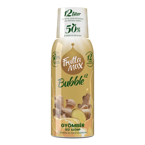 FruttaMax gyömbér ízű gyümölcsszörp 0,5 literes palackban