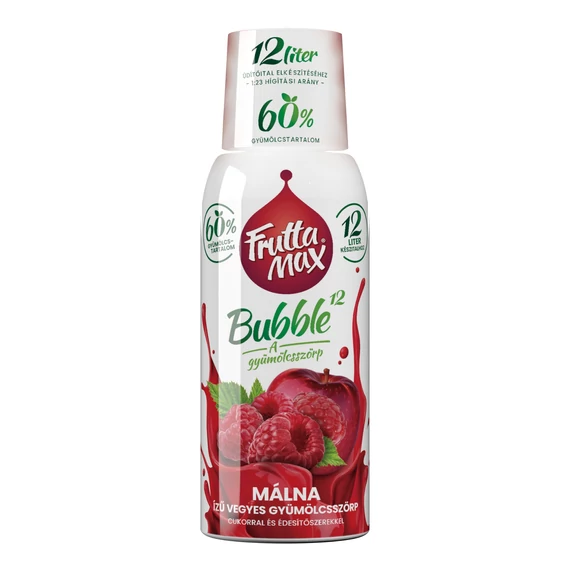 FruttaMax málna ízű gyümölcsszörp 0,5 literes palackban