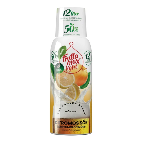 ruttaMax Bubble12 light citromos-radler ízű szörp 0,5 literes palack