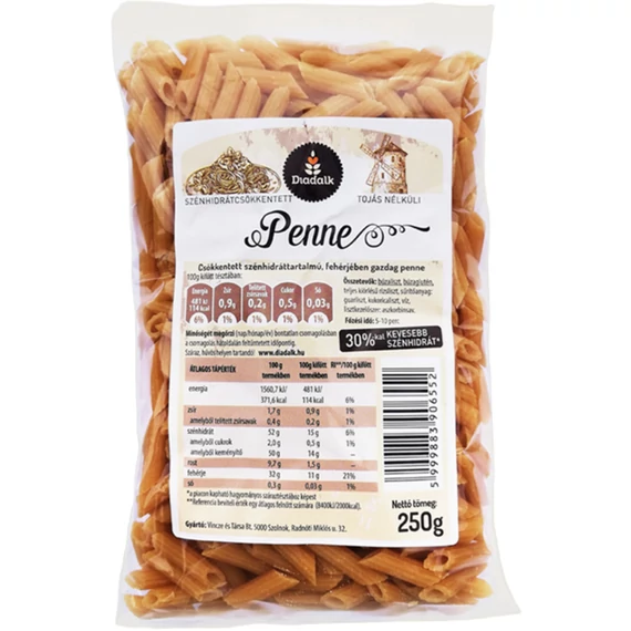 Diabetikus penne tészta