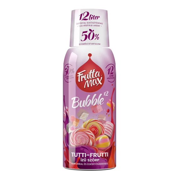 FruttaMax tutti-frutti ízű gyümölcsszörp 0,5 literes palackban